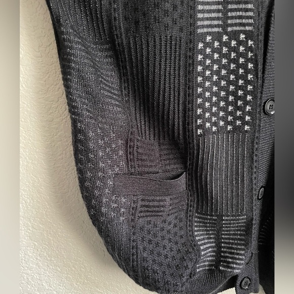 Sergio Louis Wool Blend Cardigan V-Neck Sweater M Dark Grey - Picture 5 of 7